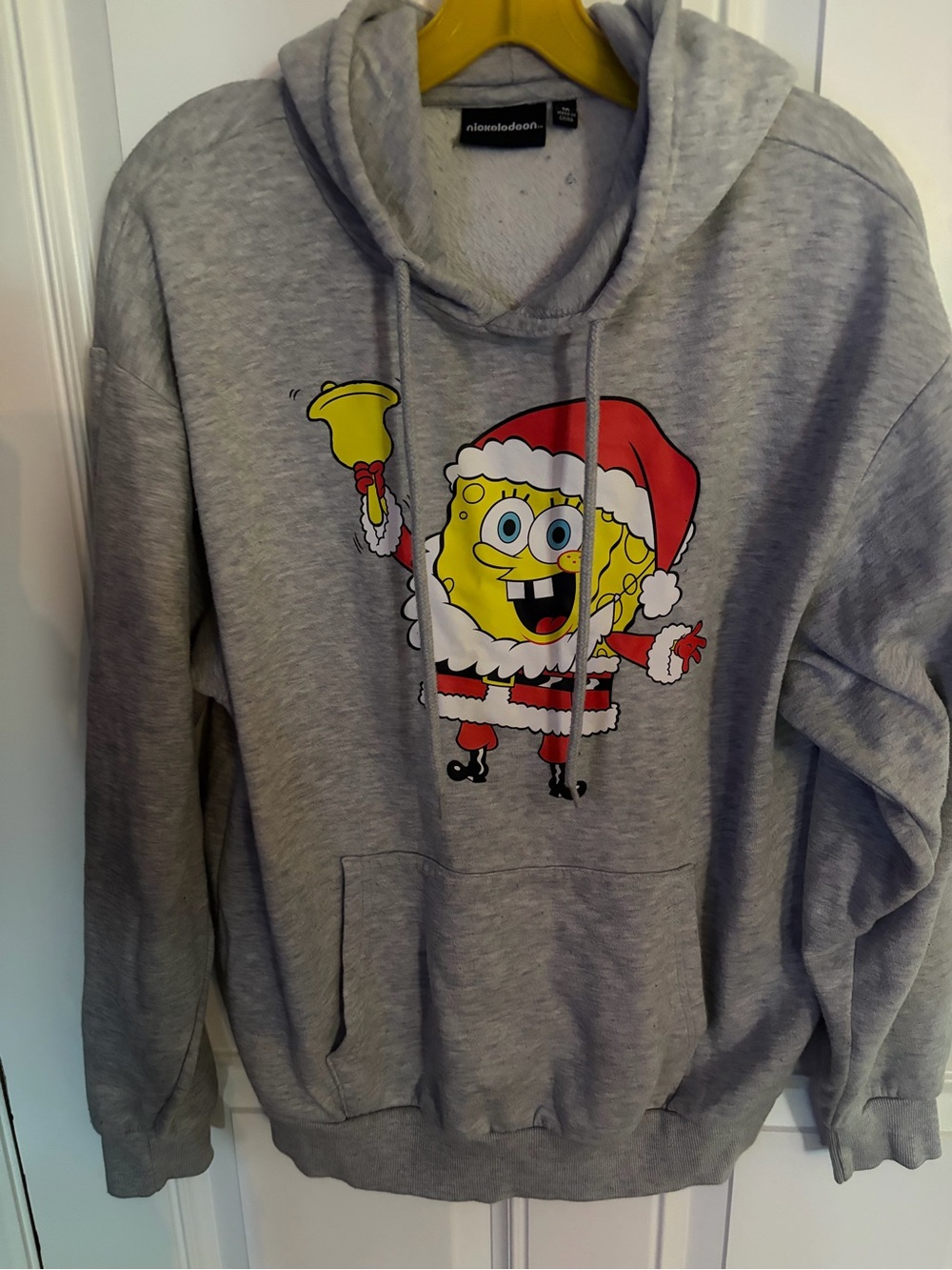Nickelodeon Gray SpongeBob Santa Crewneck Hoodie
